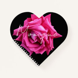 Cuaderno El boho floral de moda rosado rosa giratorio recet