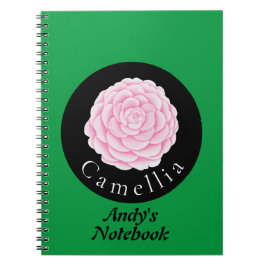 Cuaderno El bonito diseño floral de Camellia