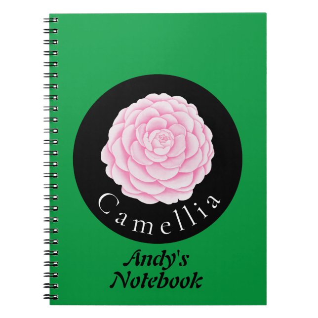 Cuaderno El bonito diseño floral de Camellia (Frente)