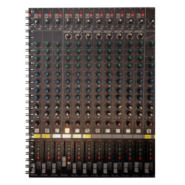 Cuaderno El botón del mezclador de audio (Frente)