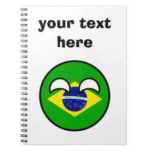 Cuaderno El Brasil Geeky que tiende divertido Countryball