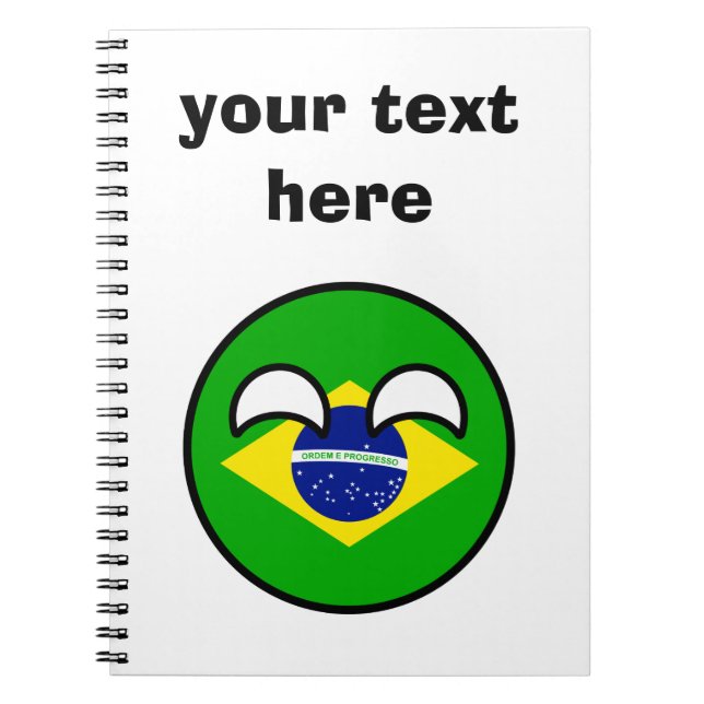 Cuaderno El Brasil Geeky que tiende divertido Countryball (Frente)