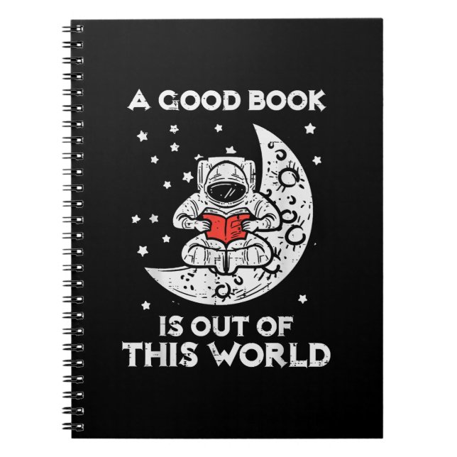 Cuaderno El Buen Libro Está Fuera De Este Libro De La Luna  (Frente)