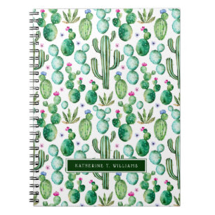 Cuaderno El cactus de la acuarela planta el modelo