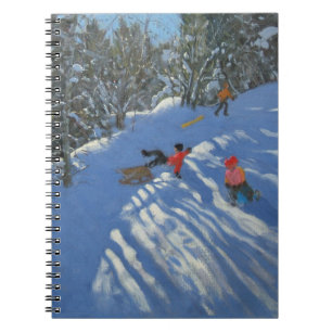 Cuaderno El caer apagado el trineo Morzine