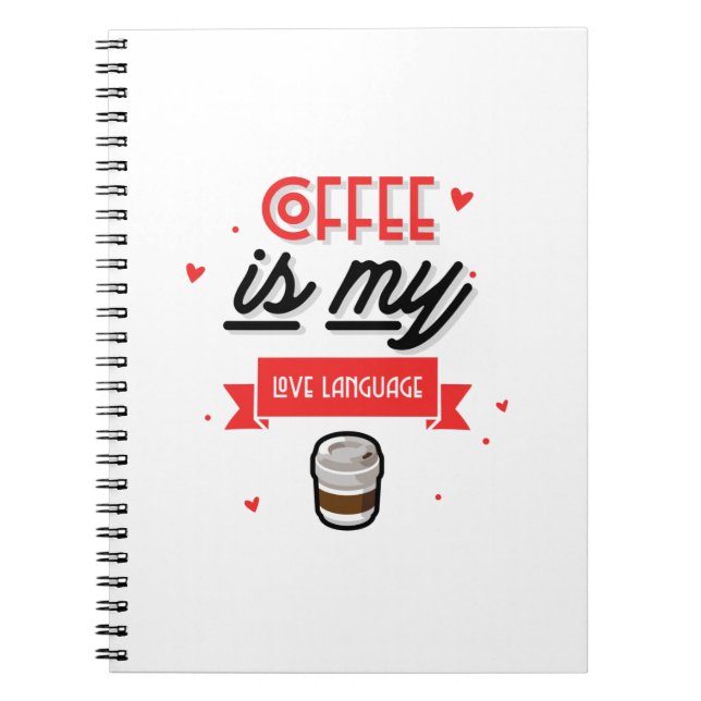 Cuaderno El café es mi lenguaje de amor (Frente)