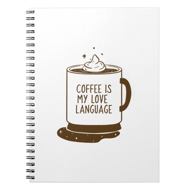 Cuaderno El café es mi lenguaje de amor (Frente)