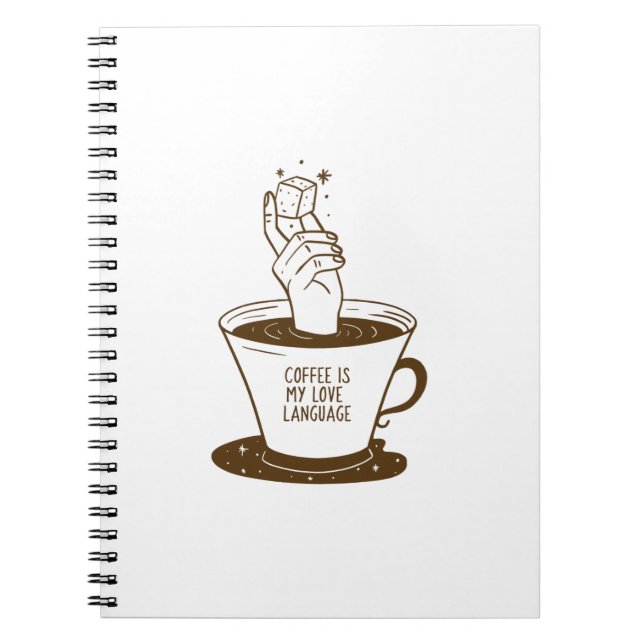 Cuaderno El Café Es Mi Lenguaje Del Amor (Frente)