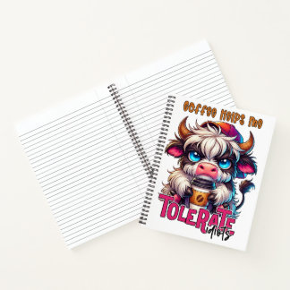 Cuaderno El Café Me Ayuda a Tolerar a los Idiotas