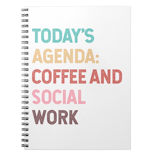 Cuaderno El Café Y El Trabajo Social De La Agenda De Hoy (Frente)
