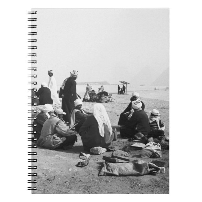 Cuaderno El Cairo Egipto, Jinetes de Camellos Pirámides de  (Frente)