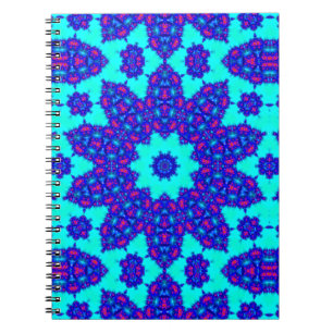 Cuaderno El caleidoscopio Azul Mágico floreció