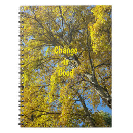 Cuaderno El cambio es un buen bloc de notas en espiral