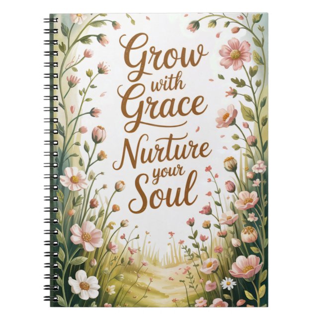 Cuaderno El Camino De Jardín Crecen Con Cita De Gracia (Frente)