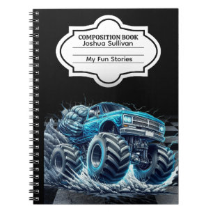 Cuaderno El Camión Monstruo Bestia Azul (Personalizable)