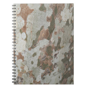 Cuaderno El camuflaje del árbol del avión parece un cuadern