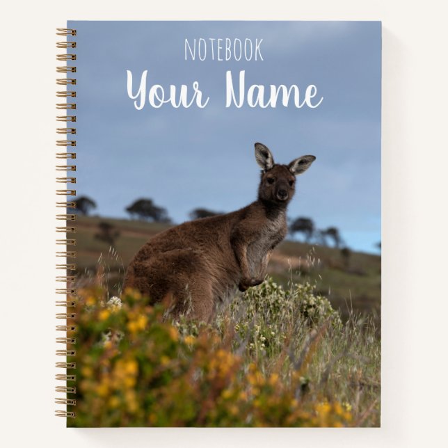 Cuaderno El canguro Australia Flores de Primavera Doble car (Anverso)