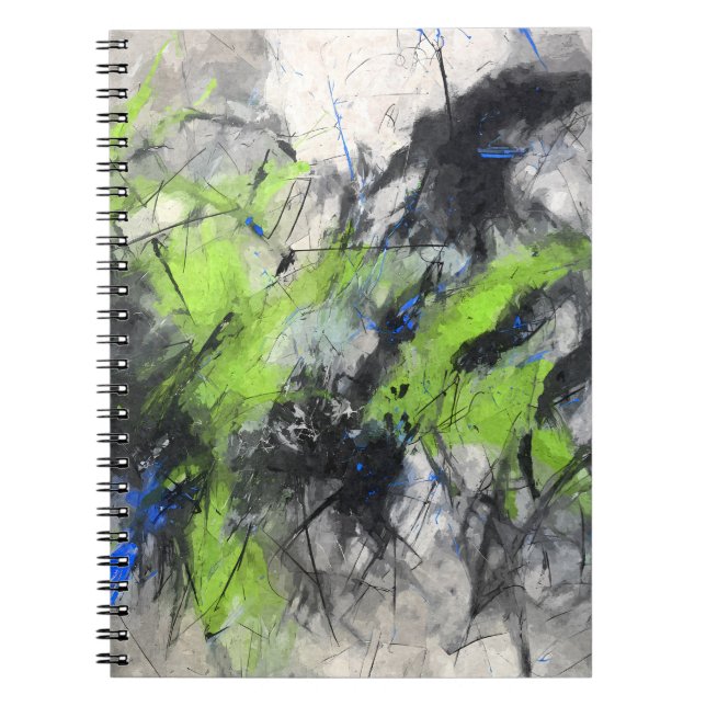 Cuaderno El caos negro azul Lime Green (Frente)
