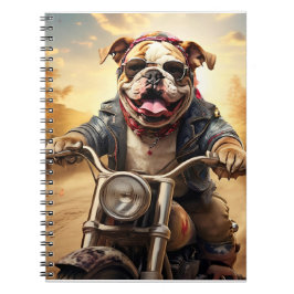 Cuaderno El capellán del Bulldog caprichoso montando una mo