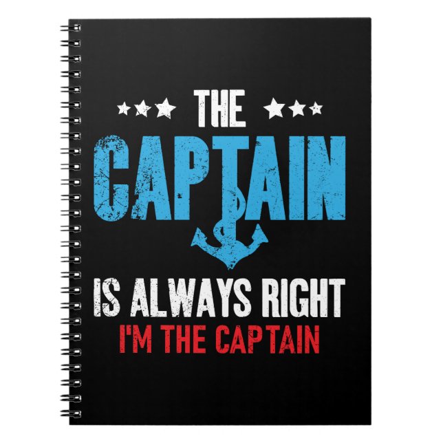 Cuaderno El Capitán Siempre Tiene Razón Soy El Capitán (Frente)
