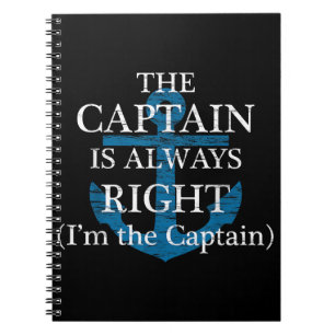 Cuaderno El capitán siempre tiene razón y yo soy el capitán