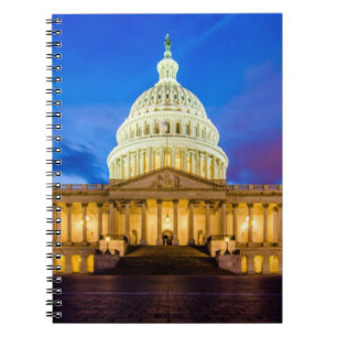 Cuaderno El capitolio de Estados Unidos en la hora azul