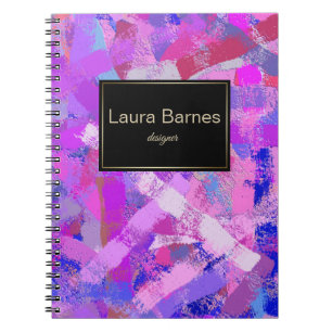 Cuaderno El cepillo abstracto frota ligeramente la violeta