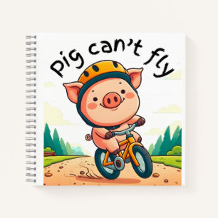 Cuaderno El cerdo no puede volar. L Pink BG