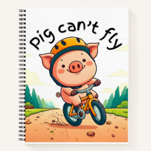 Cuaderno El cerdo no puede volar. L Pink BG
