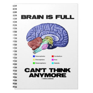 Cuaderno El cerebro es lleno no puede pensar más (la