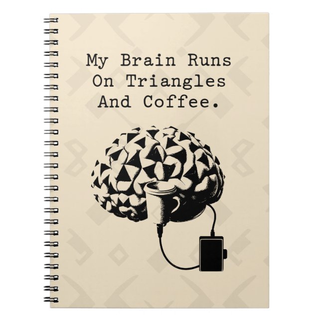 Cuaderno El cerebro funciona con humor de triángulos café a (Frente)