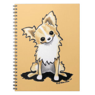Cuaderno El cervatillo y la chihuahua de pelo largo blanca