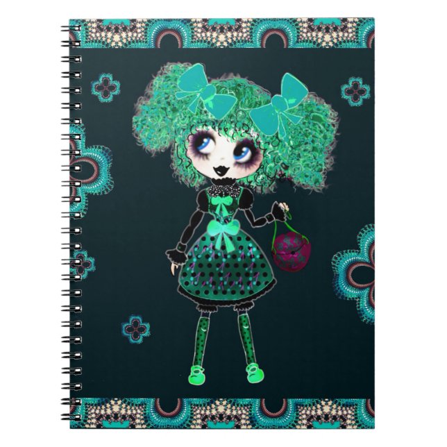 Cuaderno El Chica de Kawaii PinkyP emerald Gothloli (Frente)