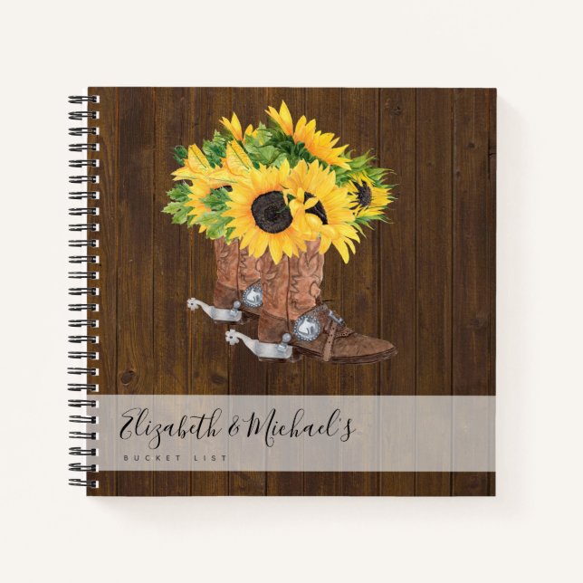 Cuaderno El chico de los girasoles rústicos boots BOots BUC (Anverso)