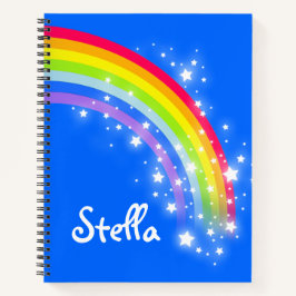 Cuaderno El cielo azul del arcoiris colorido y el nombre pe