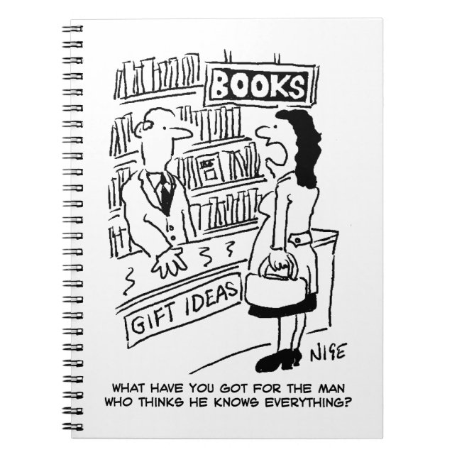 Cuaderno El cliente de la librería le pregunta al vendedor  (Frente)