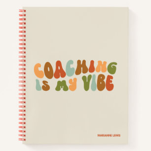 Cuaderno El coaching retro y genial es mi vibra, entrenador