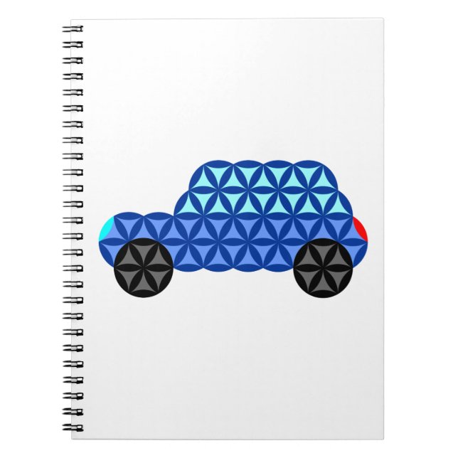 Cuaderno El Coche De La Vida - Formas Sagradas B1,Azul. (Frente)