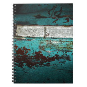 Cuaderno El coche vintage de Junk Yard, el verde azulado aq