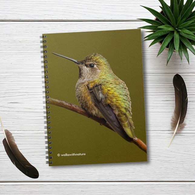 Cuaderno El colibrí de Anna sobre Scarlet Trumpetvine (Anna's Hummingbird on the Scarlet Trumpetvine Journal Cover Photo)