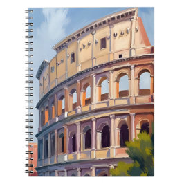 Cuaderno El Coliseo Roma Acuarela Viaje 