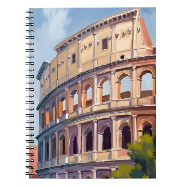 Cuaderno El Coliseo Roma Acuarela Viaje  (Frente)