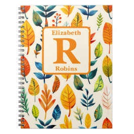 Cuaderno El color de los autus deja un monograma personaliz