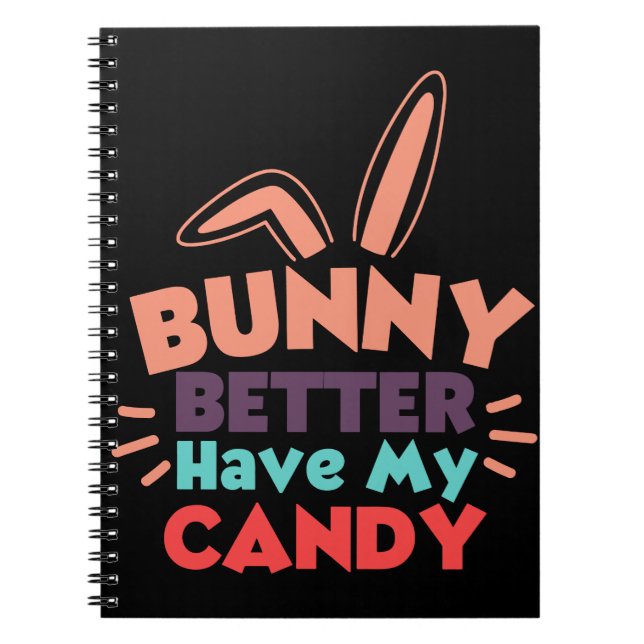 Cuaderno El conejo mejor que tenga mi caramelo (Frente)