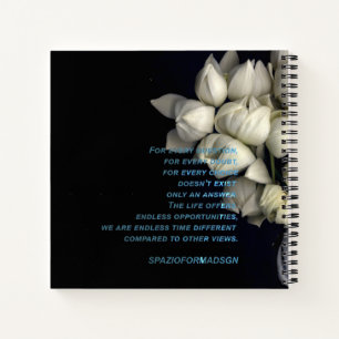 Cuaderno "El corazón blanco roto en negro" y la duda