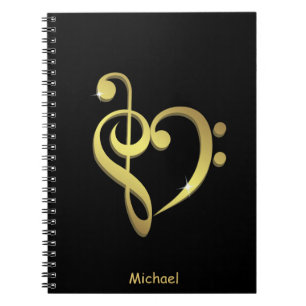 Cuaderno El corazón de la música del clef agudo y del cle