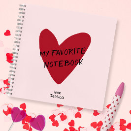 Cuaderno El corazón rojo del Día de San Valentín