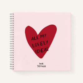Cuaderno El corazón rojo del Día de San Valentín en el blog
