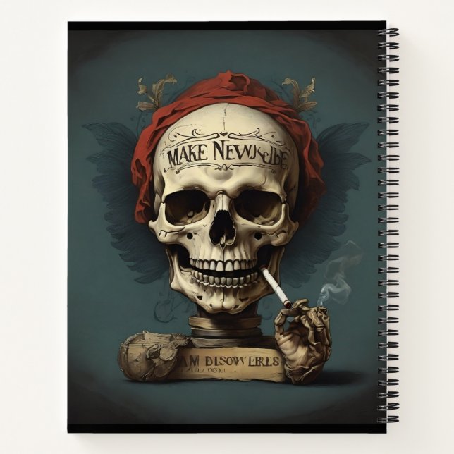 Cuaderno el cráneo del tabaco (Reverso)