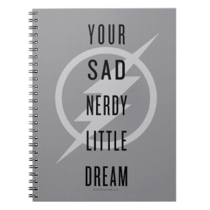 Cuaderno El   de destello "su pequeño sueño Nerdy triste "